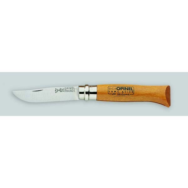 Opinel - Couteau lame effilée manche hêtre N°10 : Couteau outdoor