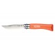 Couteau Opinel coloris Mandarine n°7 lame inox