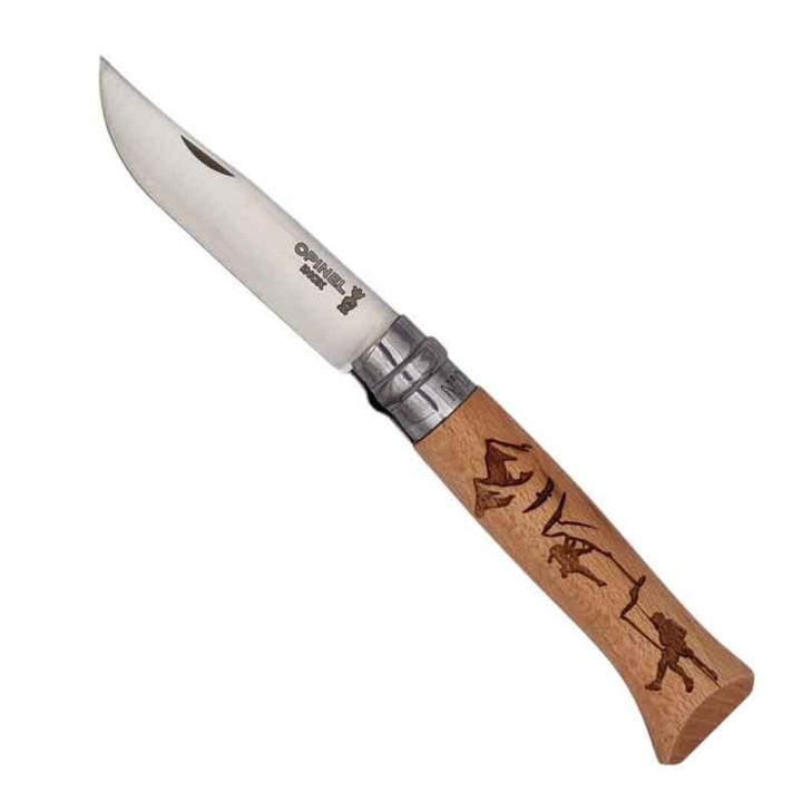 Couteau Opinel SPORT n° 8 gravure ESCALADE
