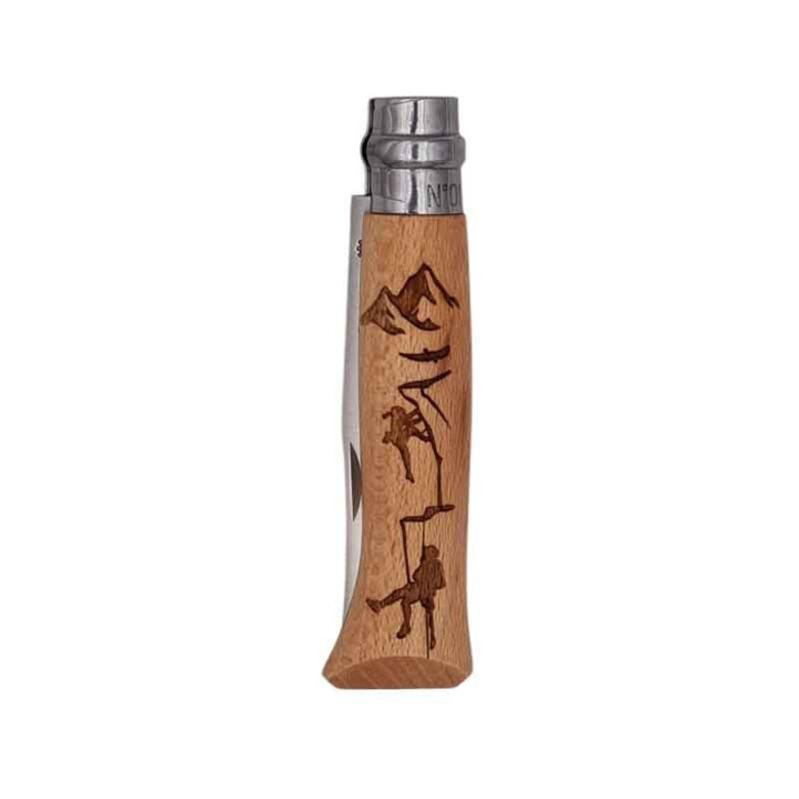 Couteau Opinel SPORT n° 8 gravure ESCALADE