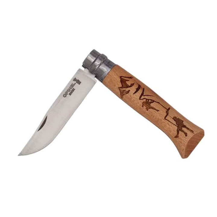 Couteau Opinel SPORT n° 8 gravure ESCALADE