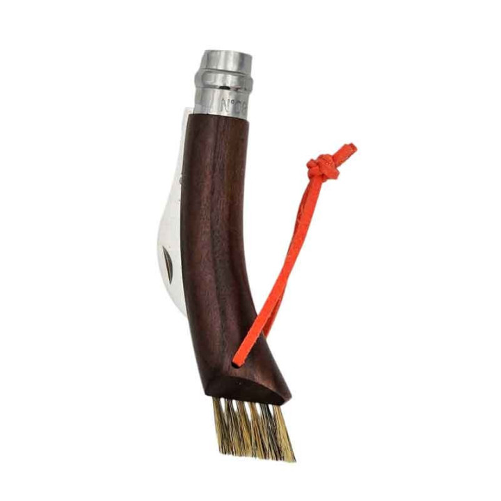 Couteau à champignons Opinel N°8 noyer noir | Coffret plumier vitré