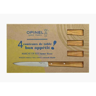 Coffret 4 couteaux table Opinel bois d'olivier | Bon Appétit Sud