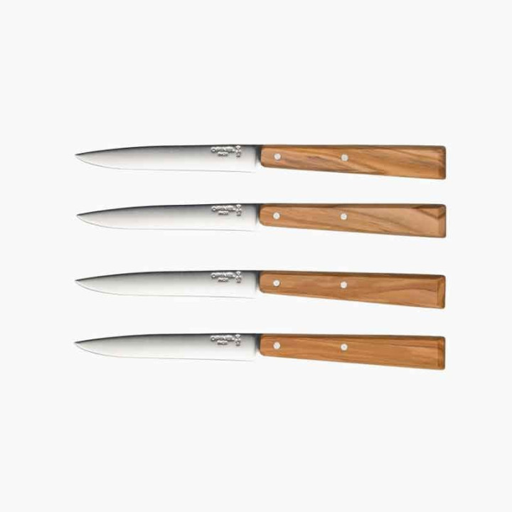 Coffret 4 couteaux table Opinel bois d'olivier | Bon Appétit Sud