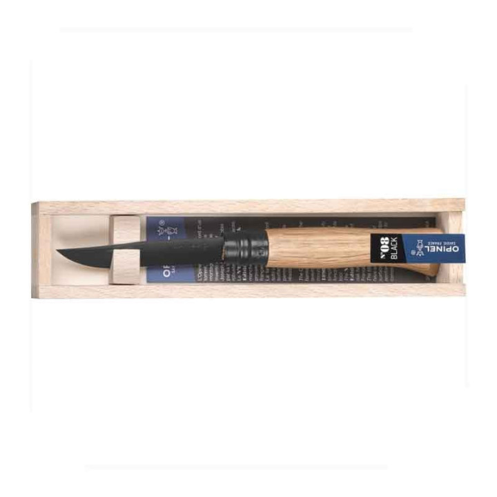 Couteau Opinel N°8 chêne BLACK | lame noire