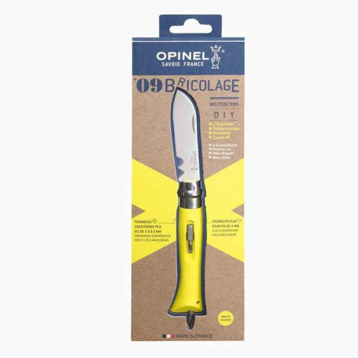 Couteau Opinel numéro 9 bricolage jaune