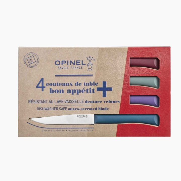 Coffret de 4 couteaux de table Opinel | Bon Appétit plus Glam