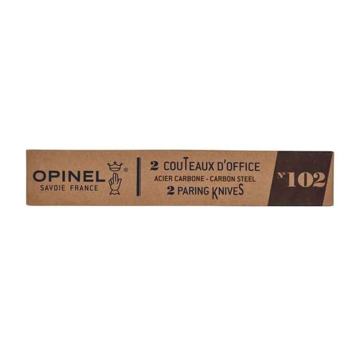 Lot de 2 couteaux office Opinel 102 | lame acier carbone