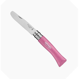Couteaux Opinel à bout rond couleur fuchsia (rose)
