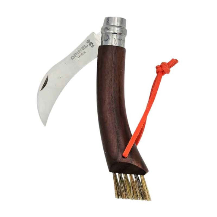 Couteau à champignons Opinel N°8 noyer noir | Coffret plumier vitré