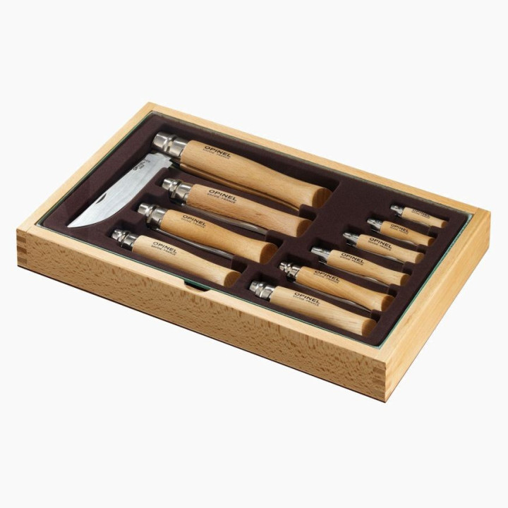 Coffret collection Opinel 10 couteaux | lame inox
