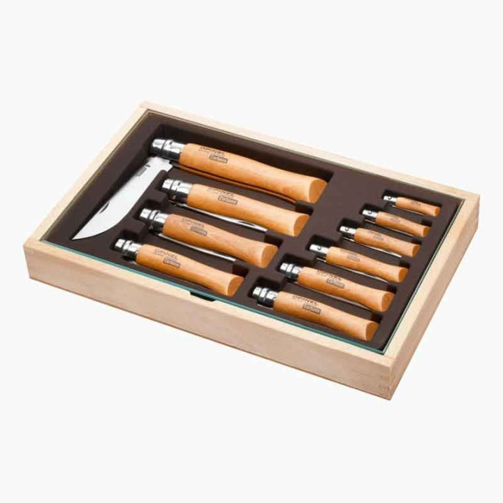 Coffret collection Opinel 10 couteaux | lame acier