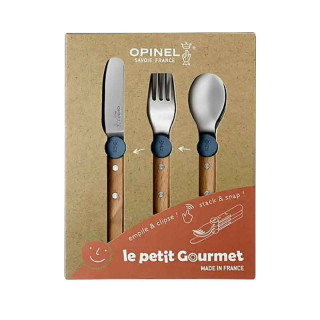 Couverts Opinel Enfants - Le Petit Gourmet - Coffret Bleu Pluie