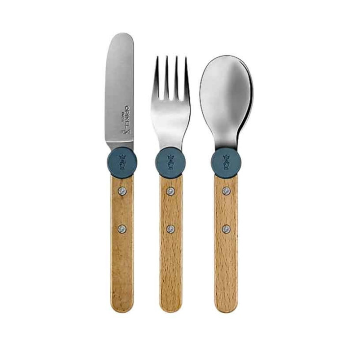 Couverts Opinel Enfants - Le Petit Gourmet - Coffret Bleu Pluie