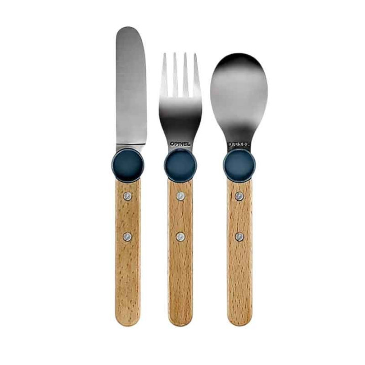 Couverts Opinel Enfants - Le Petit Gourmet - Coffret Bleu Pluie