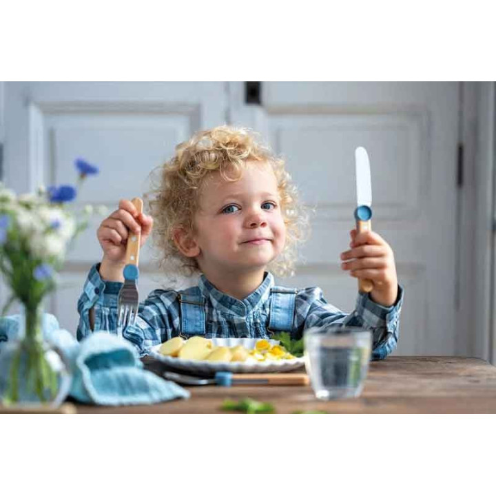 Couverts Opinel Enfants - Le Petit Gourmet - Coffret Bleu Pluie